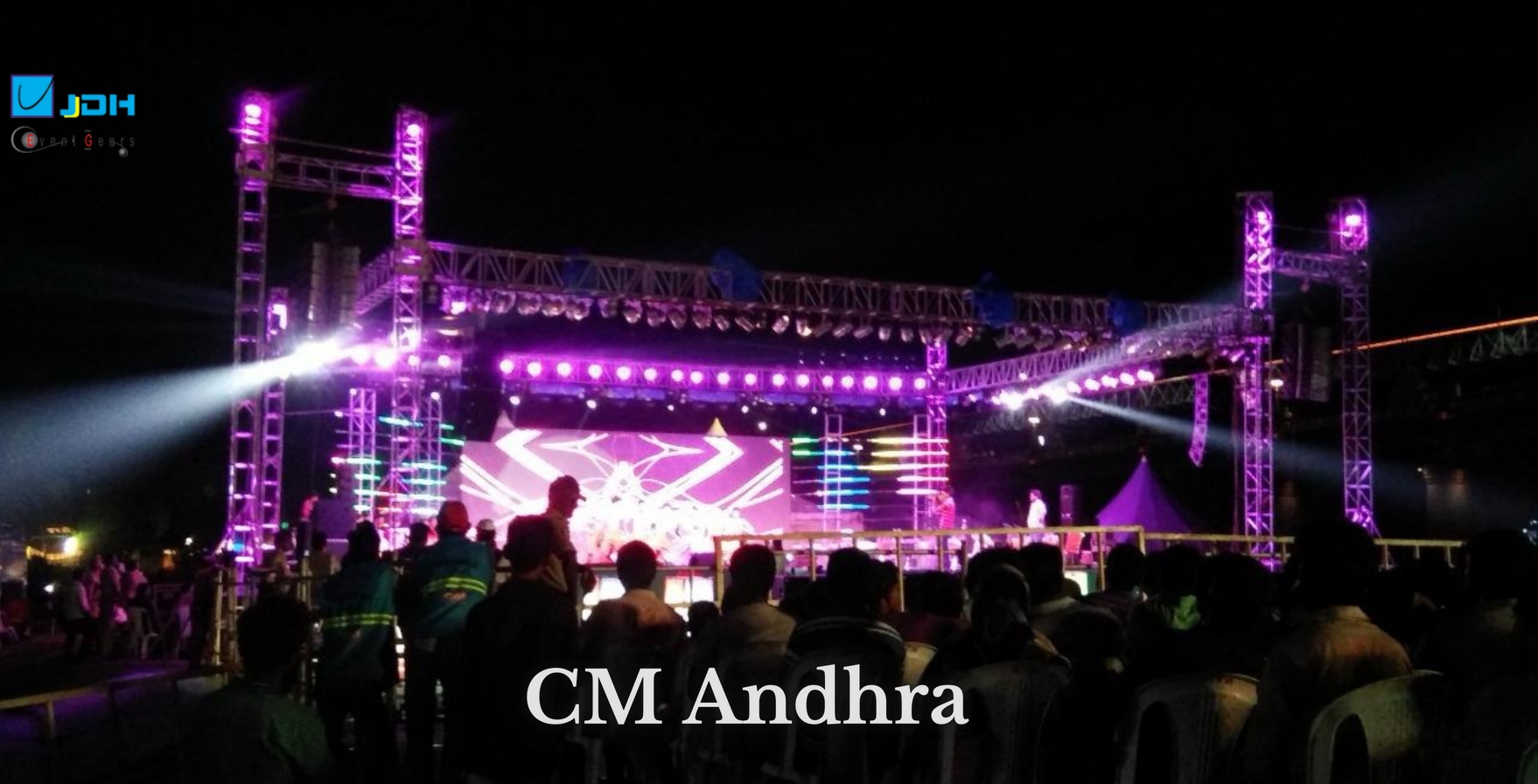 Outdoor Stage Infrastructure & Lighting Truss Towers – CM Andhra State Event